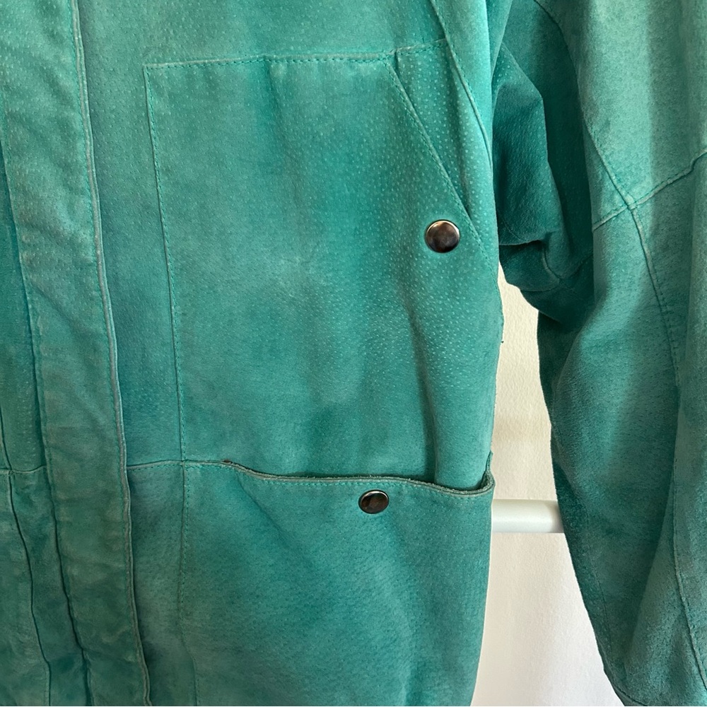 Chance Encounters Teal Suede Jacket - image 2